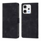 For OPPO Reno14 5G Global Skin-feel Embossed Leather Phone Case(Black) - 2