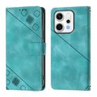 For OPPO Reno14 Pro 5G Global Skin-feel Embossed Leather Phone Case(Green) - 2