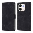 For OPPO A5x 4G Global / 5G Global Skin-feel Embossed Leather Phone Case(Black) - 2