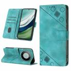 For Huawei Mate 60 Skin-feel Embossed Leather Phone Case(Green) - 1
