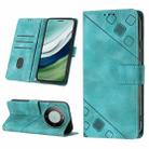 For Huawei Mate 60 Pro Skin-feel Embossed Leather Phone Case(Green) - 1