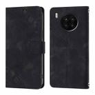 For Huawei Nova 8i Skin Feel Embossed Leather Phone Case(Black) - 2