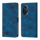 For Huawei Nova 9 SE Skin Feel Embossed Leather Phone Case(Blue) - 2