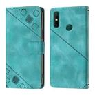 For Huawei Enjoy 20 SE / P smart 2021 / Y7a Skin Feel Embossed Leather Phone Case(Green) - 2