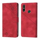 For Huawei Enjoy 20 SE / P smart 2021 / Y7a Skin Feel Embossed Leather Phone Case(Red) - 2