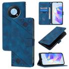 For Huawei Enjoy 50 Pro / Nova Y90 Skin Feel Embossed Leather Phone Case(Blue) - 1