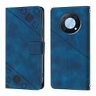 For Huawei Enjoy 50 Pro / Nova Y90 Skin Feel Embossed Leather Phone Case(Blue) - 2