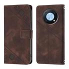 For Huawei Enjoy 50 Pro / Nova Y90 Skin Feel Embossed Leather Phone Case(Brown) - 2