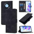 For Huawei Enjoy 50 Pro / Nova Y90 Skin Feel Embossed Leather Phone Case(Black) - 1