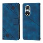 For Huawei Nova 9 Skin Feel Embossed Leather Phone Case(Blue) - 2