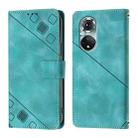 For Huawei Nova 9 Pro Skin Feel Embossed Leather Phone Case(Green) - 2