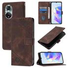 For Huawei Nova 9 Pro Skin Feel Embossed Leather Phone Case(Brown) - 1