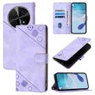 For Huawei Nova 12i Global Skin Feel Embossed Leather Phone Case(Light Purple) - 1