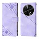 For Huawei Nova 12i Global Skin Feel Embossed Leather Phone Case(Light Purple) - 2