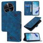 For Huawei Nova 12i Global Skin Feel Embossed Leather Phone Case(Blue) - 1