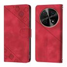 For Huawei Nova 12i Global Skin Feel Embossed Leather Phone Case(Red) - 2