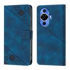 For Huawei Nova 12s Global Skin Feel Embossed Leather Phone Case(Blue) - 2