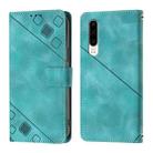 For Huawei P30 Skin Feel Embossed Leather Phone Case(Green) - 2