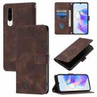 For Huawei P30 Skin Feel Embossed Leather Phone Case(Brown) - 1