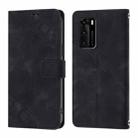 For Huawei P40 Skin Feel Embossed Leather Phone Case(Black) - 2