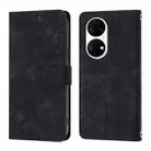 For Huawei P50 Skin Feel Embossed Leather Phone Case(Black) - 2