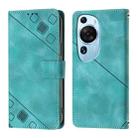 For Huawei P60 Art Skin Feel Embossed Leather Phone Case(Green) - 2