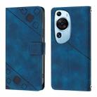 For Huawei P60 Art Skin Feel Embossed Leather Phone Case(Blue) - 2