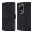 For Huawei P60 / P60 Pro Skin Feel Embossed Leather Phone Case(Black) - 2
