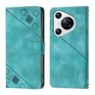 For Huawei Pura 70 Skin Feel Embossed Leather Phone Case(Green) - 2