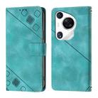 For Huawei Pura 70 Pro Skin Feel Embossed Leather Phone Case(Green) - 2