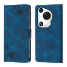 For Huawei Pura 70 Pro Skin Feel Embossed Leather Phone Case(Blue) - 2