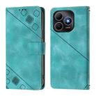 For Huawei Enjoy 80s 4G Skin Feel Embossed Leather Phone Case(Green) - 3