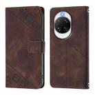 For Huawei nova 14 Ultra 5G Skin Feel Embossed Leather Phone Case(Brown) - 3