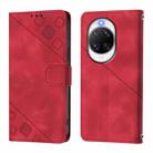 For Huawei nova 14 Pro 5G Skin Feel Embossed Leather Phone Case(Red) - 3
