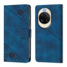 For Huawei nova 14 5G Skin Feel Embossed Leather Phone Case(Blue) - 3