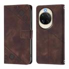 For Huawei nova 14 5G Skin Feel Embossed Leather Phone Case(Brown) - 3