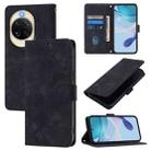 For Huawei nova 14 5G Skin Feel Embossed Leather Phone Case(Black) - 1