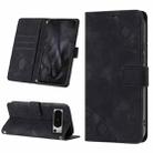 For Google Pixel 8 Pro Skin-feel Embossed Leather Phone Case(Black) - 1