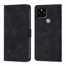 For Google Pixel 5 Skin-feel Embossed Leather Phone Case(Black) - 2