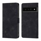 For Google Pixel 6 Pro Skin-feel Embossed Leather Phone Case(Black) - 2