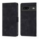 For Google Pixel 7 5G Skin-feel Embossed Leather Phone Case(Black) - 2