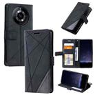 For Realme 11 Pro / 11 Pro+ Skin Feel Splicing Leather Phone Case(Black) - 1