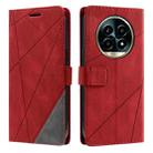 For Realme 13 Pro / 13 Pro+ Skin Feel Splicing Leather Phone Case(Red) - 2