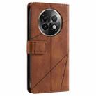 For Realme 13+ Skin Feel Splicing Leather Phone Case(Brown) - 3