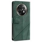 For Realme 13+ Skin Feel Splicing Leather Phone Case(Green) - 3