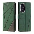 For Honor 200 5G Skin Feel Splicing Leather Phone Case(Green) - 2