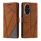 For Honor 200 5G Skin Feel Splicing Leather Phone Case(Brown) - 2