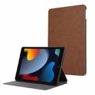 For iPad 9.7 2018 / 2017 / Air Simple Crazy Horse Leather Tablet Case(Bown) - 1