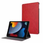 For iPad 9.7 2018 / 2017 / Air Simple Crazy Horse Leather Tablet Case(Red) - 1