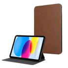 For iPad 10th Gen 10.9 2022 Simple Crazy Horse Leather Tablet Case(Bown) - 1